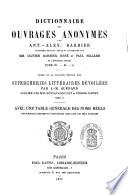 Dictionnaire des ouvrages anonymes