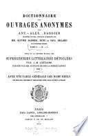 Dictionnaire des ouvrages anonymes