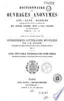 Dictionnaire des ouvrages anonymes