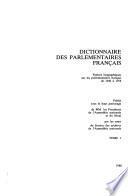 Dictionnaire des parlementaires français