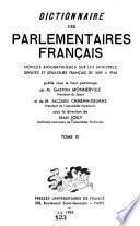 Dictionnaire des parlementaires français