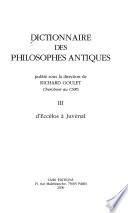 Dictionnaire des philosophes antiques