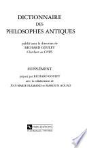 Dictionnaire des philosophes antiques