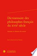 Dictionnaire des philosophes français du XVIIe siècle