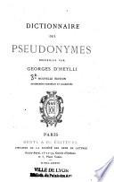 Dictionnaire des pseudonymes