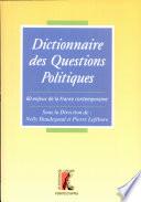 Dictionnaire des questions politiques