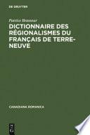 Dictionnaire des régionalismes du français de Terre-Neuve