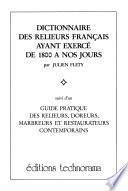 Dictionnaire des relieurs français ayant exercé de 1800 à nos jours