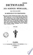 Dictionnaire des sciences médicales