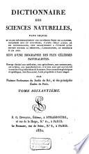 Dictionnaire des sciences naturelles, dans lequel on traite méthodiquement des différens êtres de la nature ...