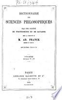 Dictionnaire des sciences philosophiques