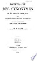 Dictionnaire des synonymes de la langue française