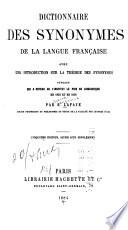 Dictionnaire des synonymes de la langue française