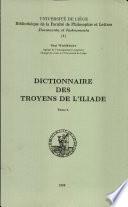 Dictionnaire des Troyens de l'Iliade