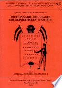 Dictionnaire des usages socio-politiques (1770-1815)