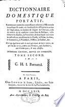Dictionnaire domestique portatif