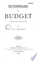 Dictionnaire du budget