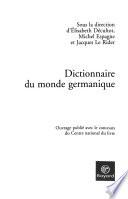 Dictionnaire du monde germanique