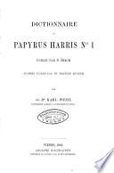 Dictionnaire du Papyrus Harris Nr. 1