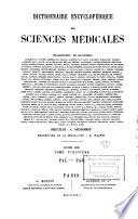 Dictionnaire encyclopédique des sciences médicales