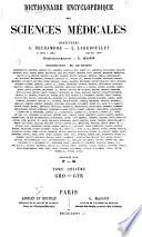 Dictionnaire encyclopédique des sciences médicales