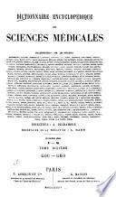 Dictionnaire encyclopédique des sciences médicales
