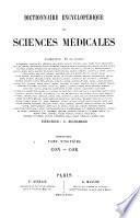 Dictionnaire Encyclopedique des Sciences Medicales