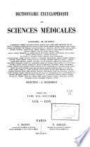 Dictionnaire encyclopédique des sciences médicales