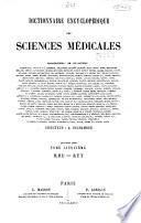 Dictionnaire encyclopédique des sciences médicales