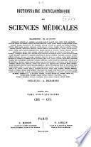 Dictionnaire encyclopédique des sciences médicales