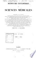 *Dictionnaire encyclopedique des sciences medicales publie sous la direction de Mm. les docteurs Raige-Delorme et A. Dechambre