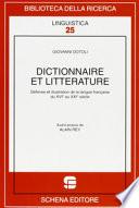 Dictionnaire et littérature