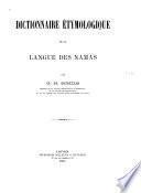 Dictionnaire étymologique de la langue des Namas