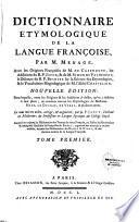 Dictionnaire étymologique de la langue française...