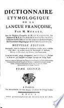 Dictionnaire étymologique de la langue françoise