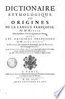 Dictionnaire étymologique