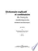 Dictionnaire explicatif et combinatoire du français contemporain