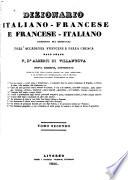 Dictionnaire francais-italien et italien-francais compose sur les dictionnaires de l'Academie de France et de la Crusca