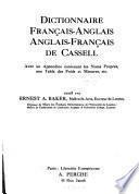 Dictionnaire française-anglais, anglais-français de Cassell ...