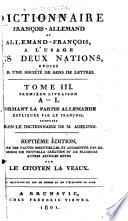 Dictionnaire françois-allemand et allemand-françois, à l'usage des deux nations