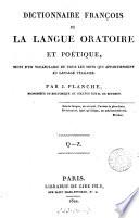 Dictionnaire françois de la langue oratoire et poétique