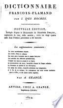 Dictionnaire françois-flamand