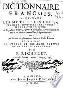 Dictionnaire françois