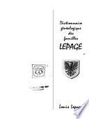 Dictionnaire généalogique des familles Lepage