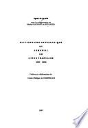 Dictionnaire généalogique et armorial de l'Inde française, 1560-1962