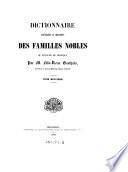 Dictionnaire généalogique et héraldique des familles nobles du royaume de Belgique