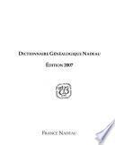 Dictionnaire généalogique Nadeau