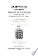 Dictionnaire géographique, historique et biographique d'Indre-et-Loire et de l'ancienne province de Touraine