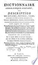 Dictionnaire géographique-portatif, ou Description des royaumes, provinces, villes ...