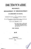 Dictionnaire historique, biographique et bibliographique du département de Vaucluse, ou Recherches pour servir à l'histoire scientifique, littéraire et artistique ainsi qu'à l'histoire religieuse ...